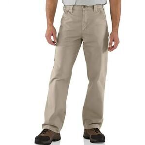 Carhartt Loose Fit B151-DKH Utility Workwear Pant Khaki Tan Mens 46 x32 3767